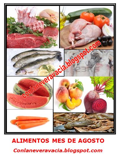 ALIMENTOS DE TEMPORADA Y MENUS MES DE AGOSTO