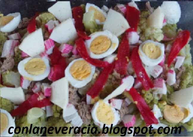 ENSALADA TEMPLADA DE COLIFLOR VERDE